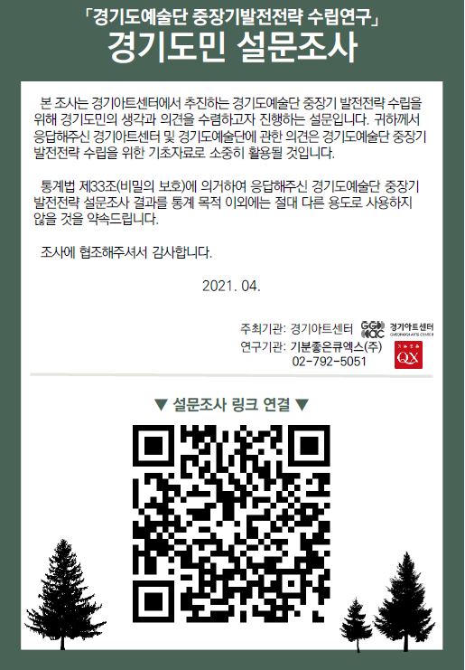 경기도예술단 중장기발전전략 수립연구 경기도민 설문조사