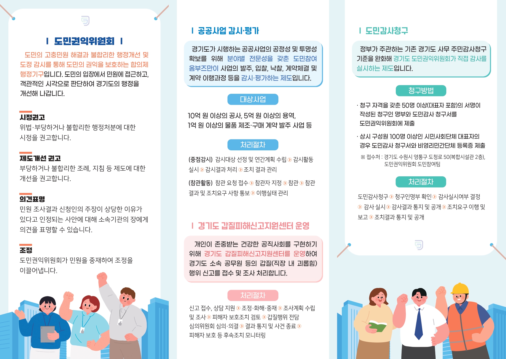  경기도 도민권익위원회 리플릿 안내 